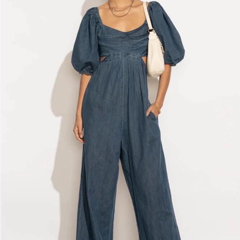 NWT Bohme SIERRA DENIM JUMPSUIT Size M
